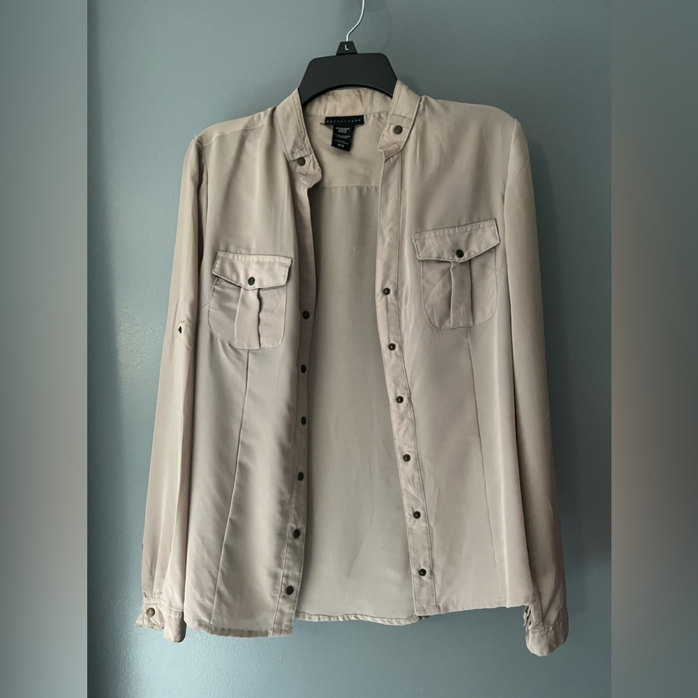 Beige silk blouse